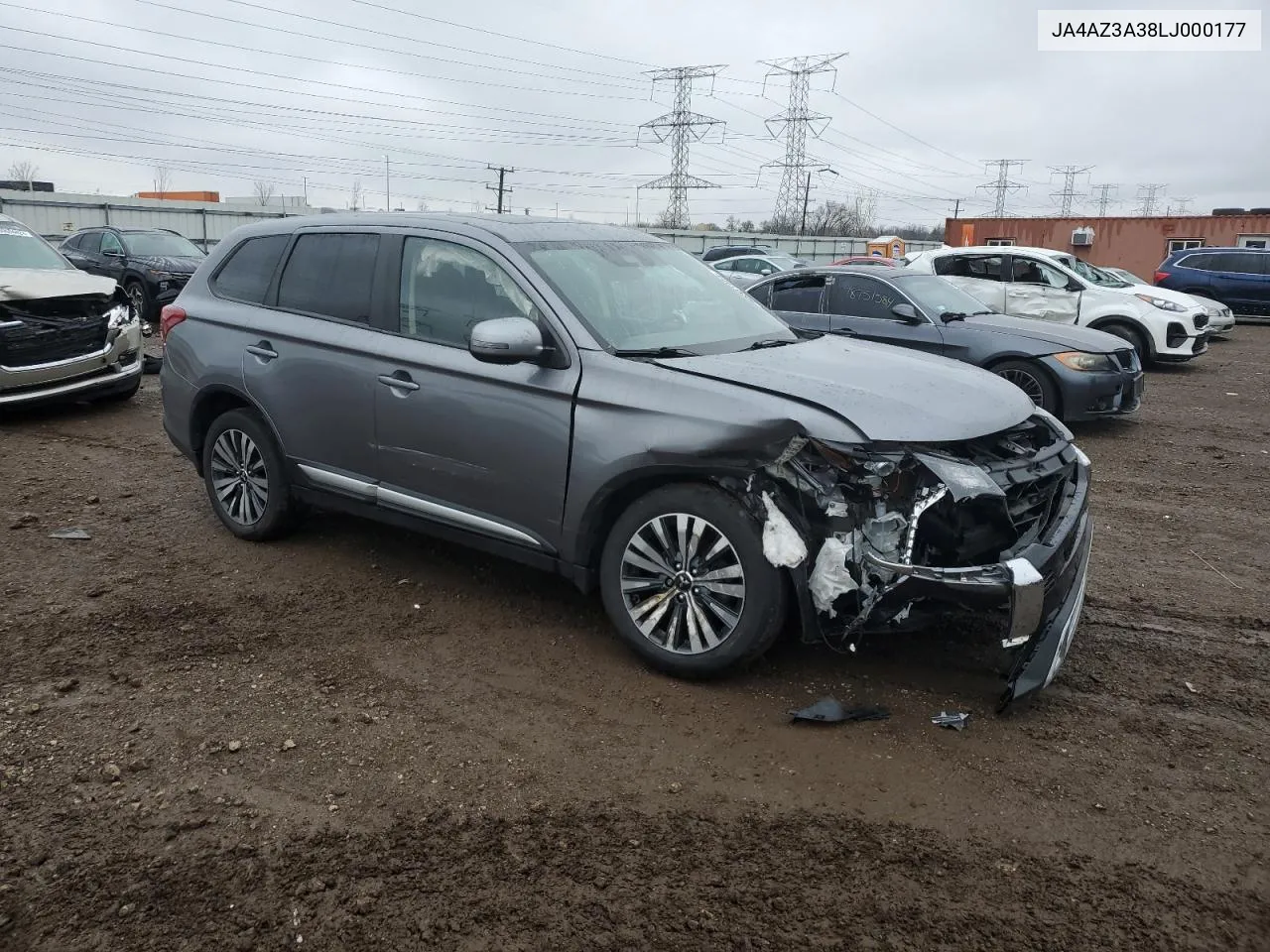 2020 Mitsubishi Outlander Se VIN: JA4AZ3A38LJ000177 Lot: 80361664