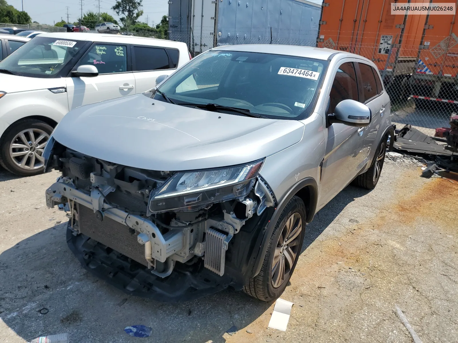 2021 Mitsubishi Outlander Sport Es VIN: JA4ARUAU5MU026248 Lot: 63474464