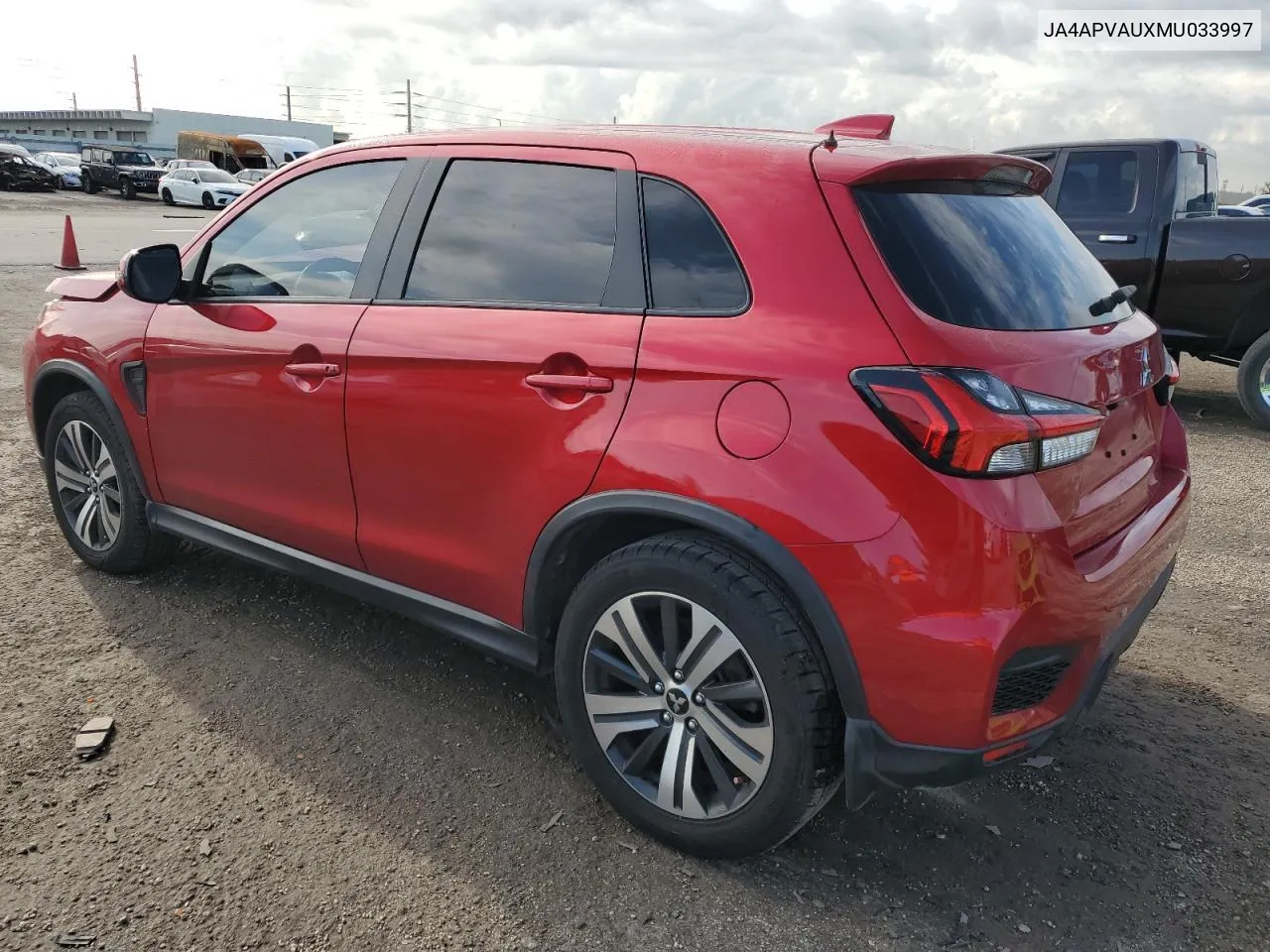 JA4APVAUXMU033997 2021 Mitsubishi Outlander Sport Se