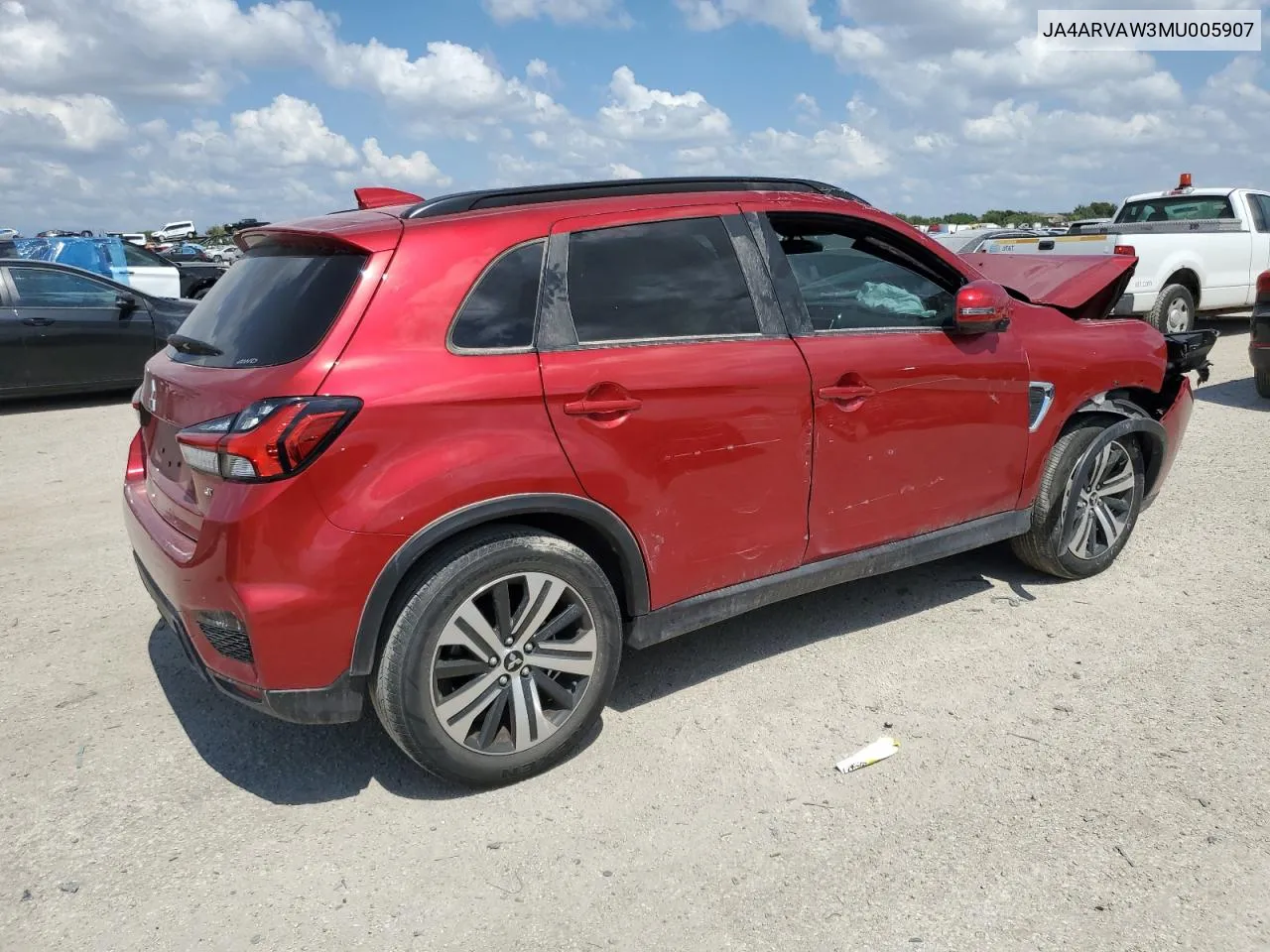 2021 Mitsubishi Outlander Sport Gt VIN: JA4ARVAW3MU005907 Lot: 72616684