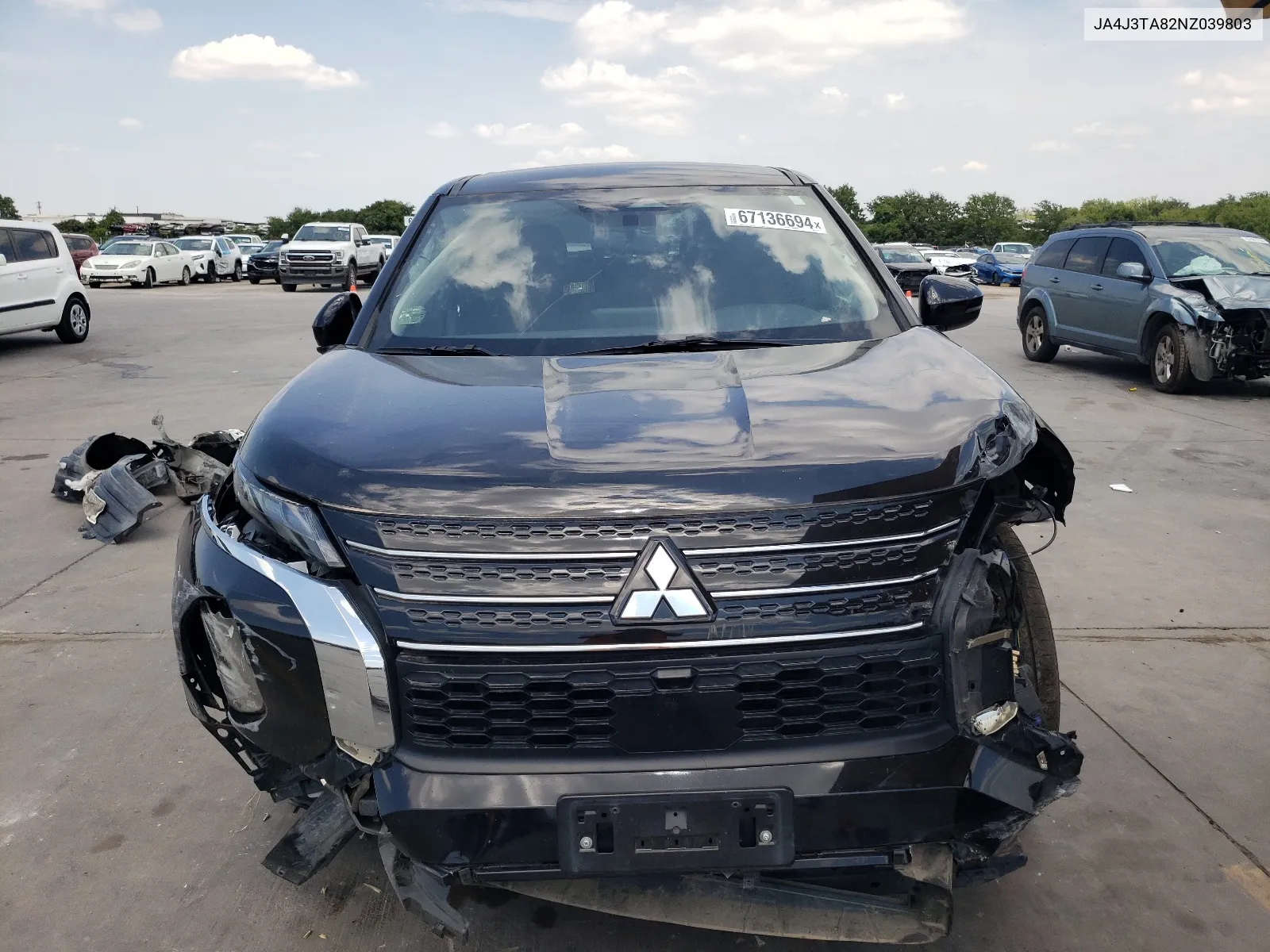 2022 Mitsubishi Outlander Es VIN: JA4J3TA82NZ039803 Lot: 67136694