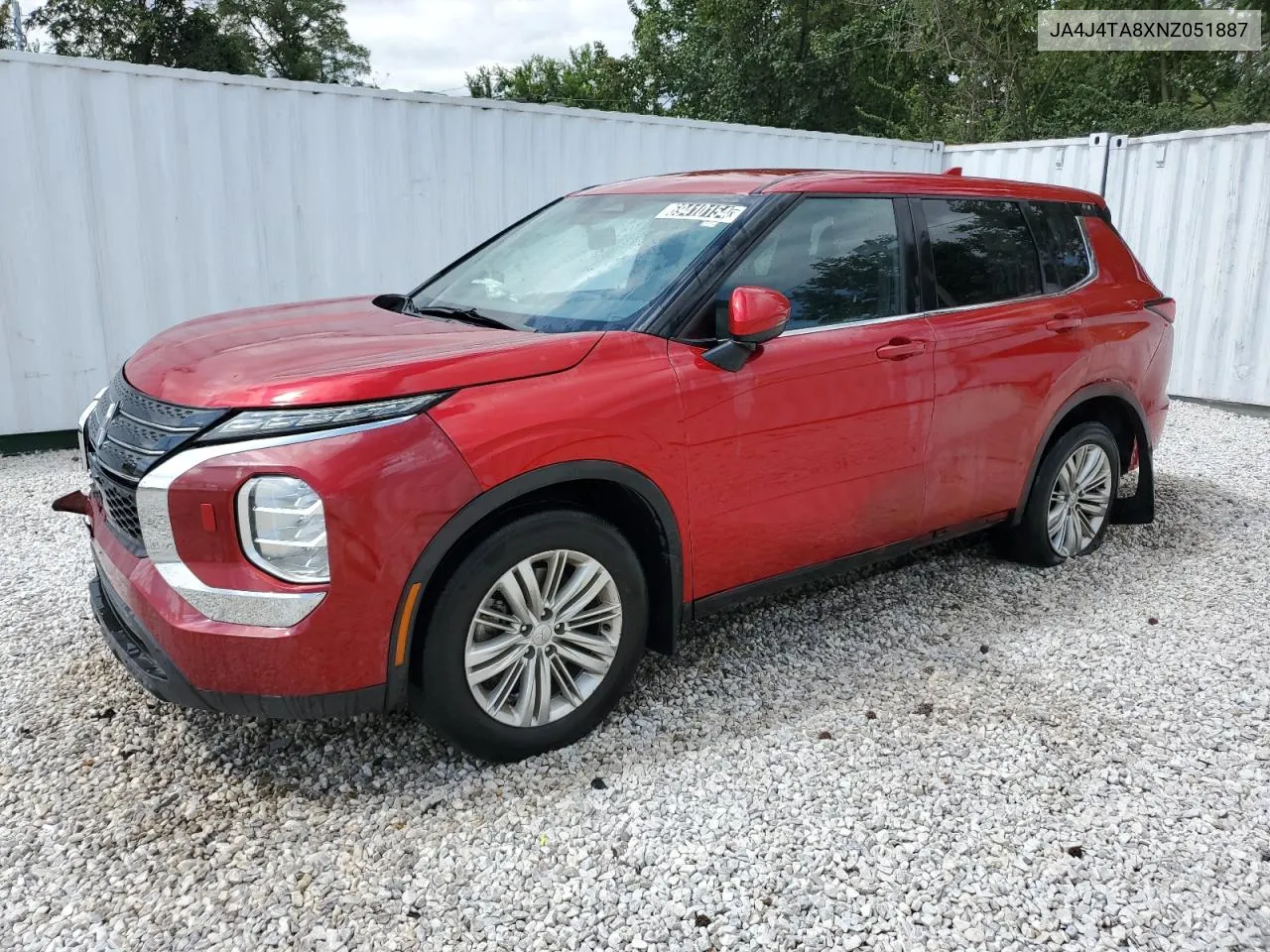 2022 Mitsubishi Outlander Es VIN: JA4J4TA8XNZ051887 Lot: 69410154