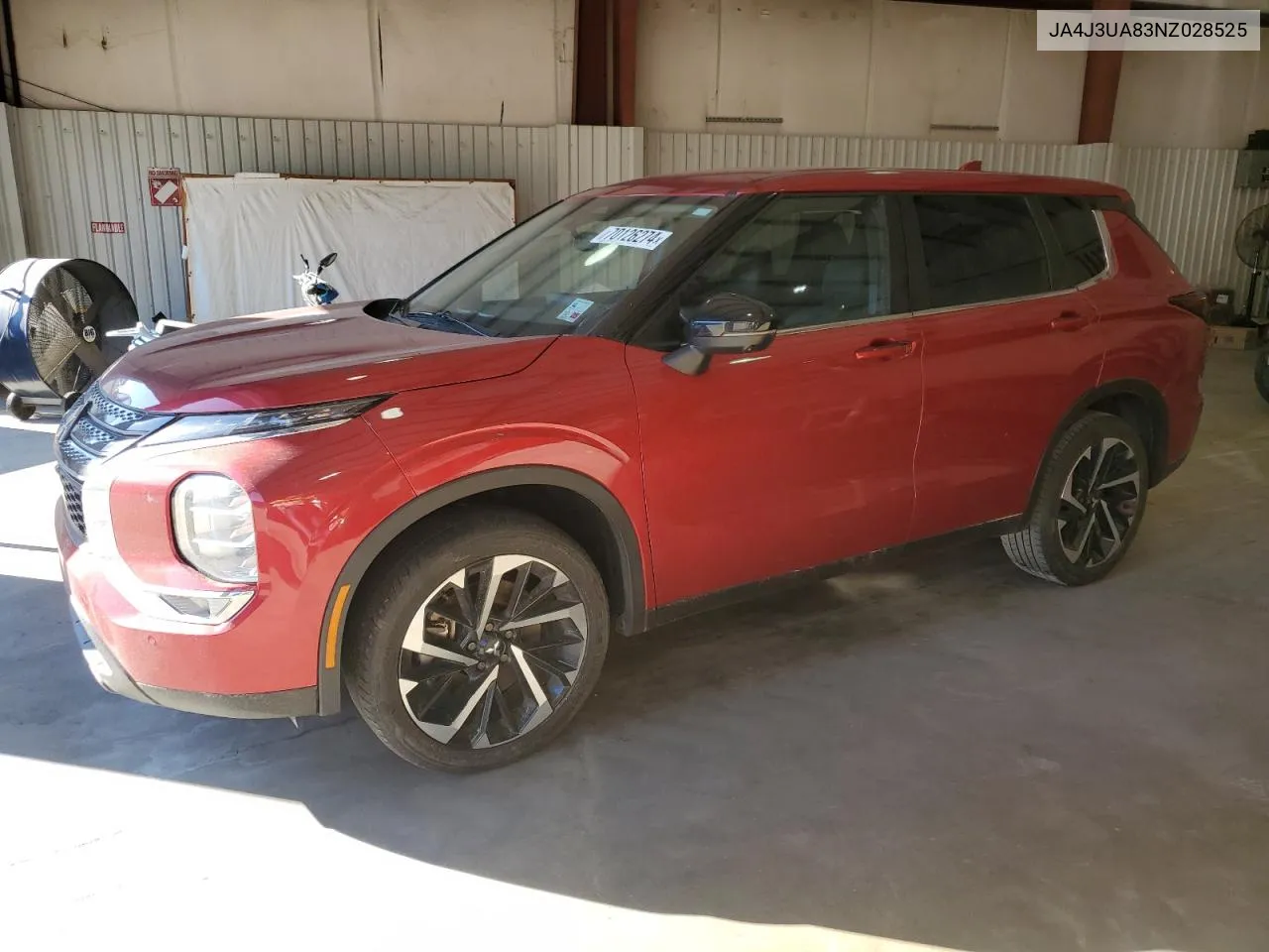 2022 Mitsubishi Outlander Se VIN: JA4J3UA83NZ028525 Lot: 70126274