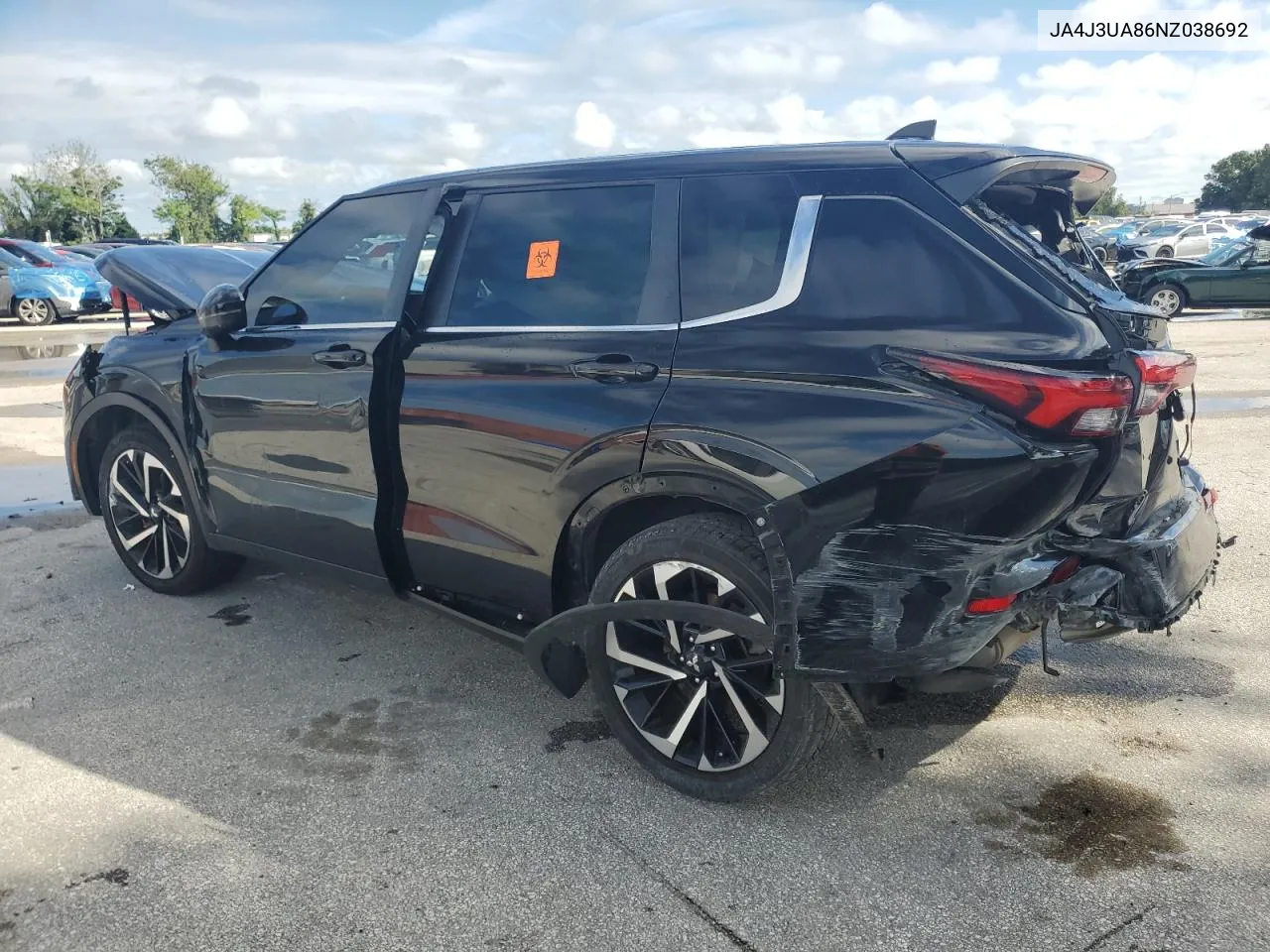 2022 Mitsubishi Outlander Se VIN: JA4J3UA86NZ038692 Lot: 71126984