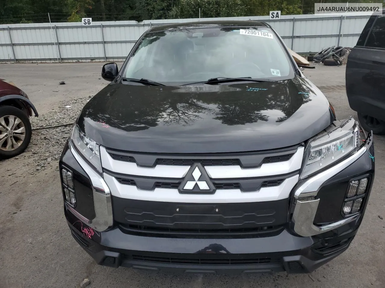 2022 Mitsubishi Outlander Sport Es VIN: JA4ARUAU6NU009492 Lot: 72001104