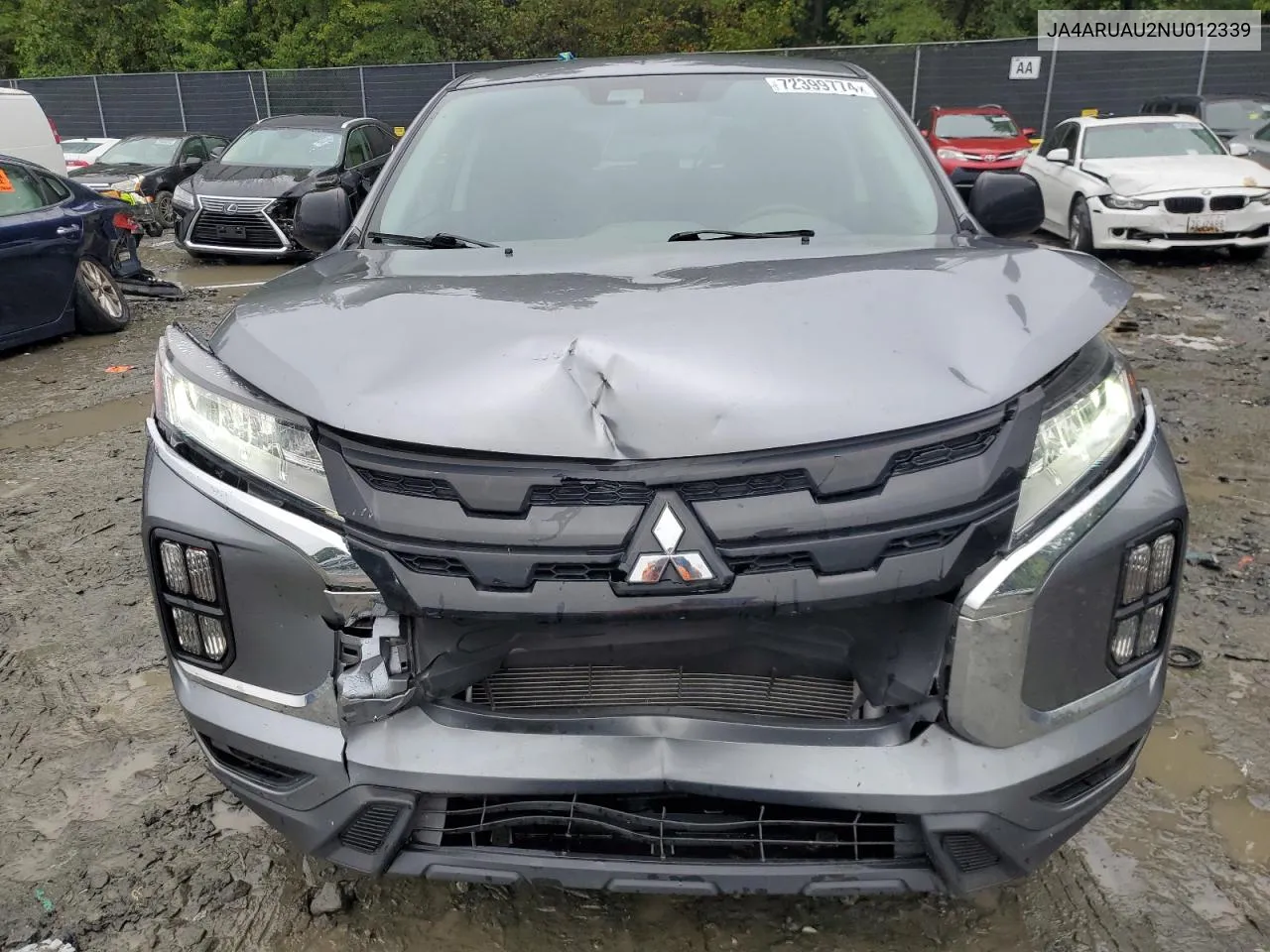 2022 Mitsubishi Outlander Sport Es VIN: JA4ARUAU2NU012339 Lot: 72399774