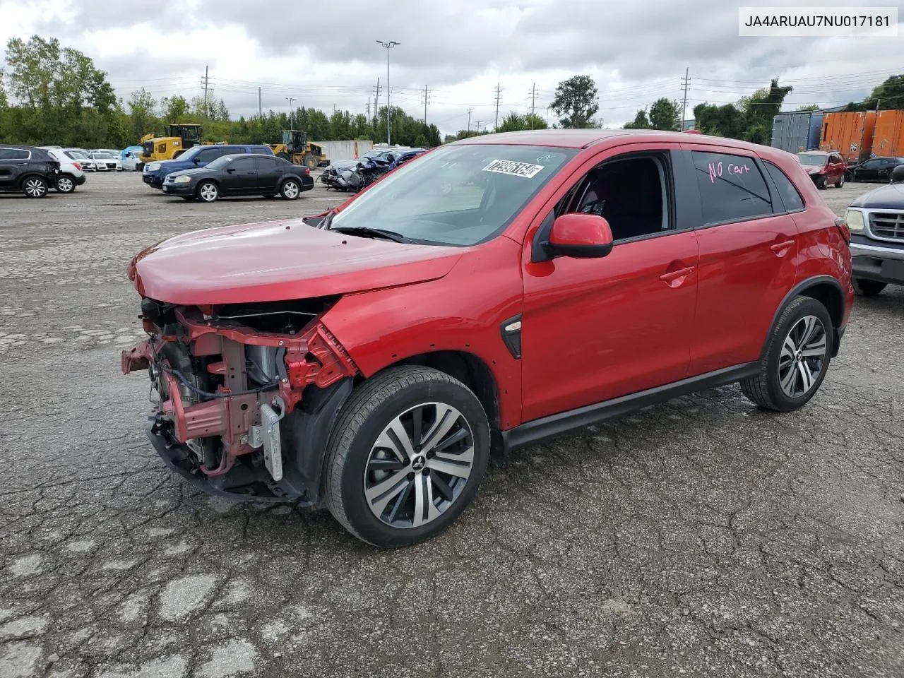 2022 Mitsubishi Outlander Sport Es VIN: JA4ARUAU7NU017181 Lot: 72996164