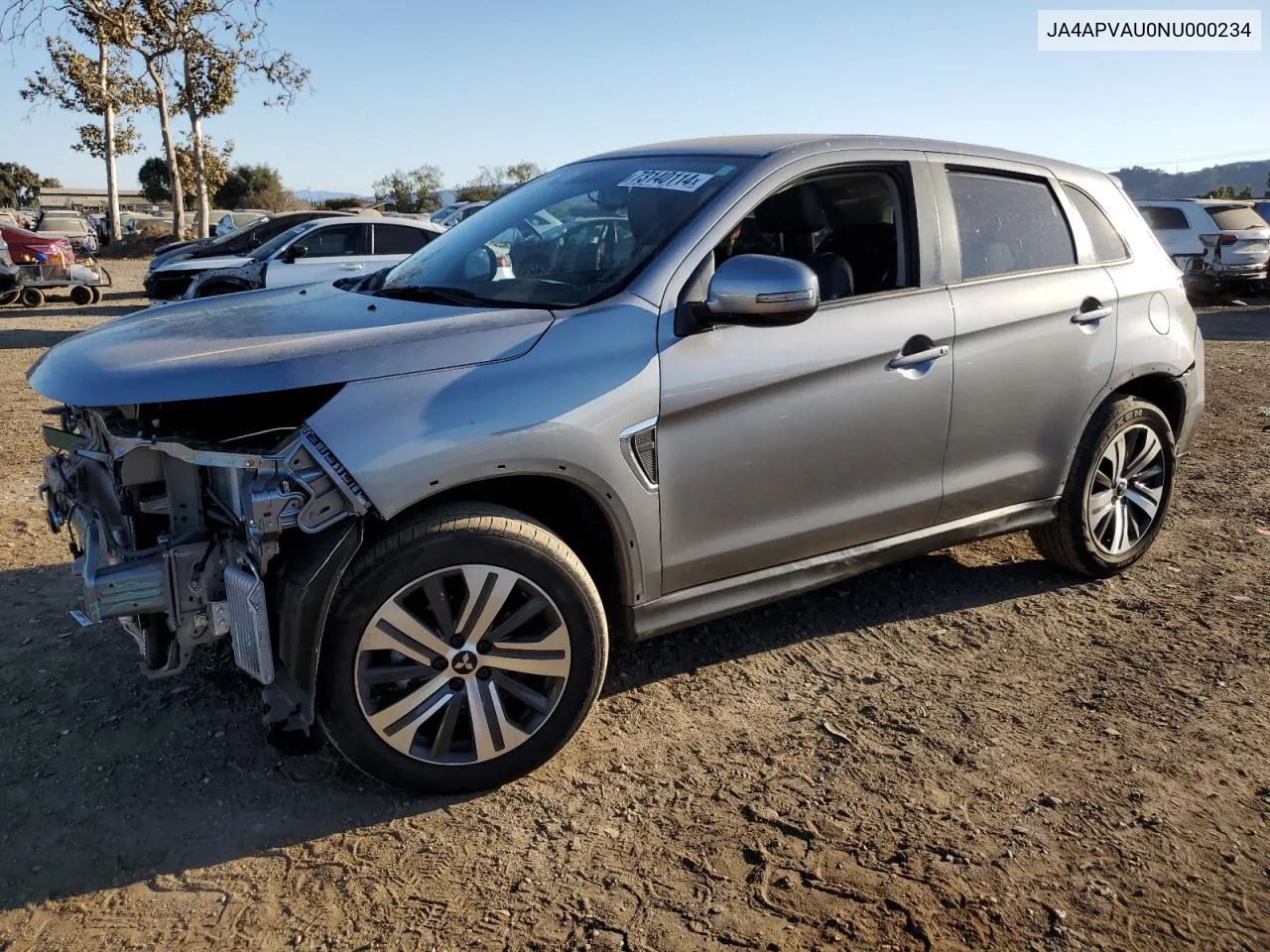 2022 Mitsubishi Outlander Sport Se VIN: JA4APVAU0NU000234 Lot: 73140114