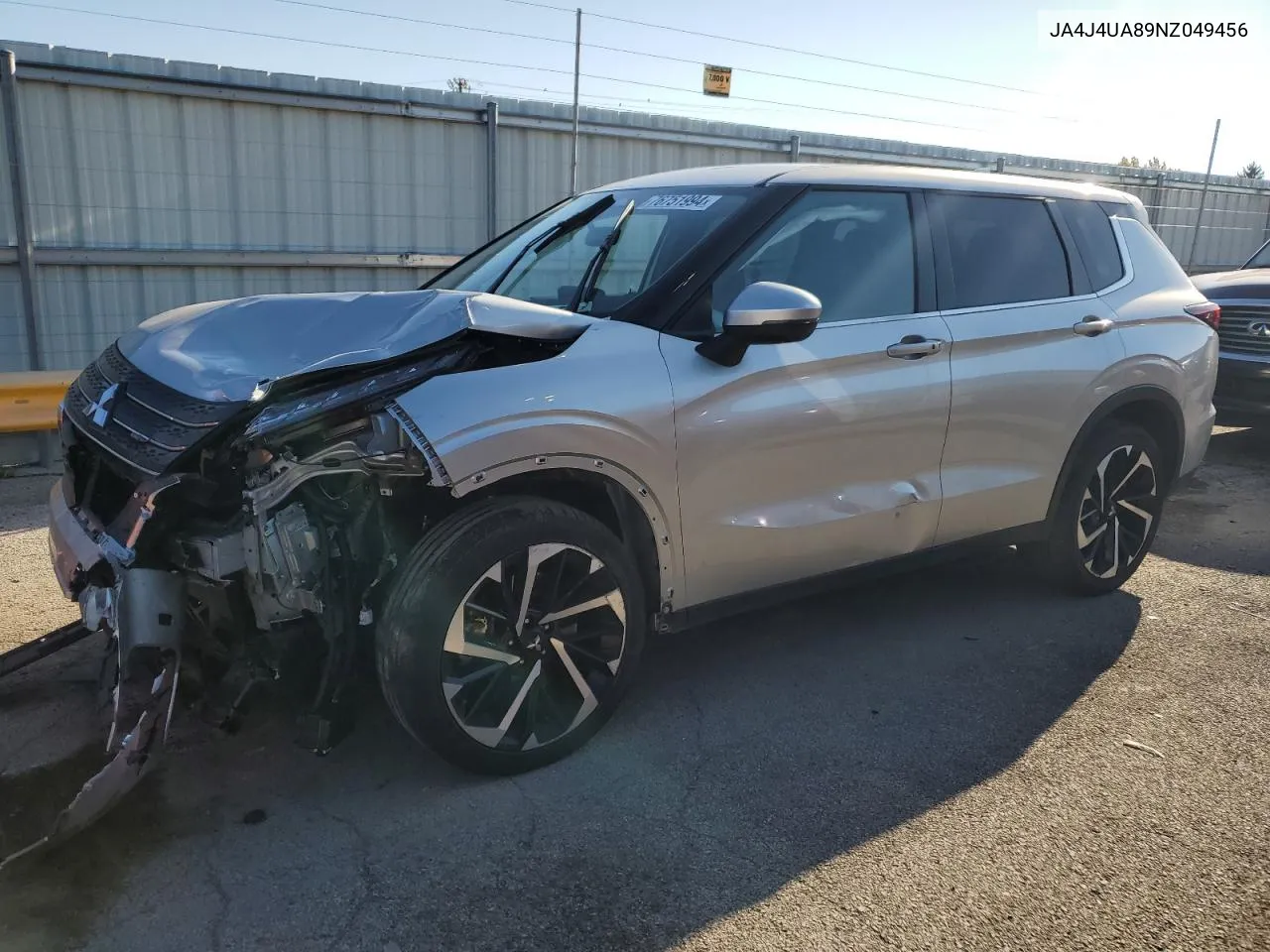 2022 Mitsubishi Outlander Se VIN: JA4J4UA89NZ049456 Lot: 76751994