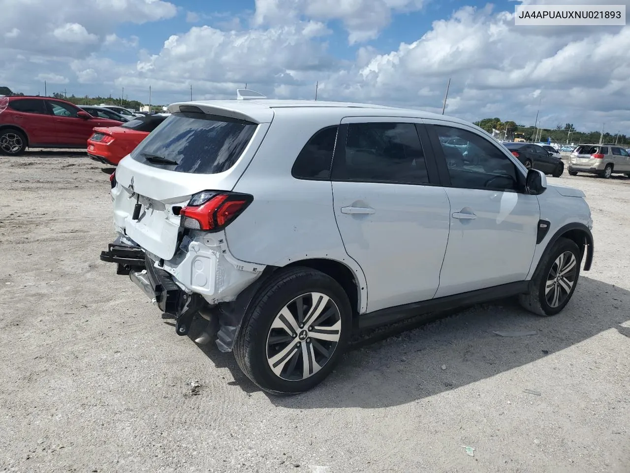 2022 Mitsubishi Outlander Sport Es VIN: JA4APUAUXNU021893 Lot: 77415464