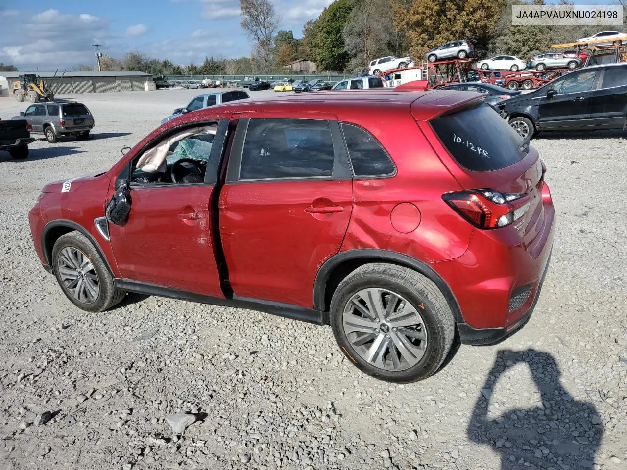 2022 Mitsubishi Outlander Sport Se VIN: JA4APVAUXNU024198 Lot: 77750314