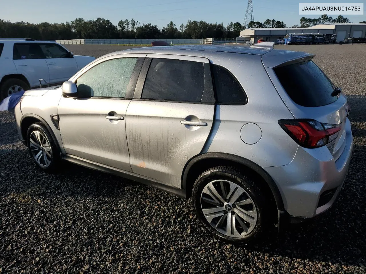 2022 Mitsubishi Outlander Sport Es VIN: JA4APUAU3NU014753 Lot: 78027054