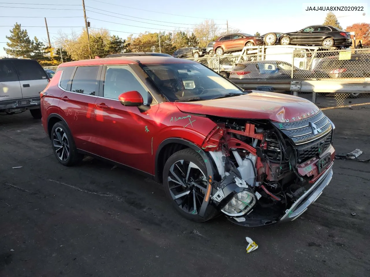 2022 Mitsubishi Outlander Se VIN: JA4J4UA8XNZ020922 Lot: 78222744