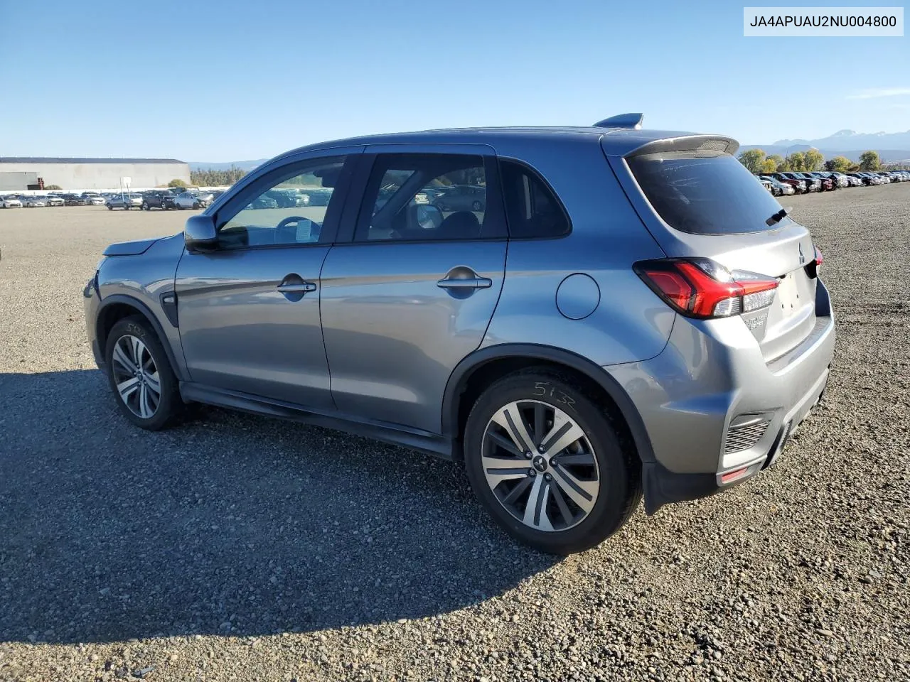 2022 Mitsubishi Outlander Sport Es VIN: JA4APUAU2NU004800 Lot: 79335364