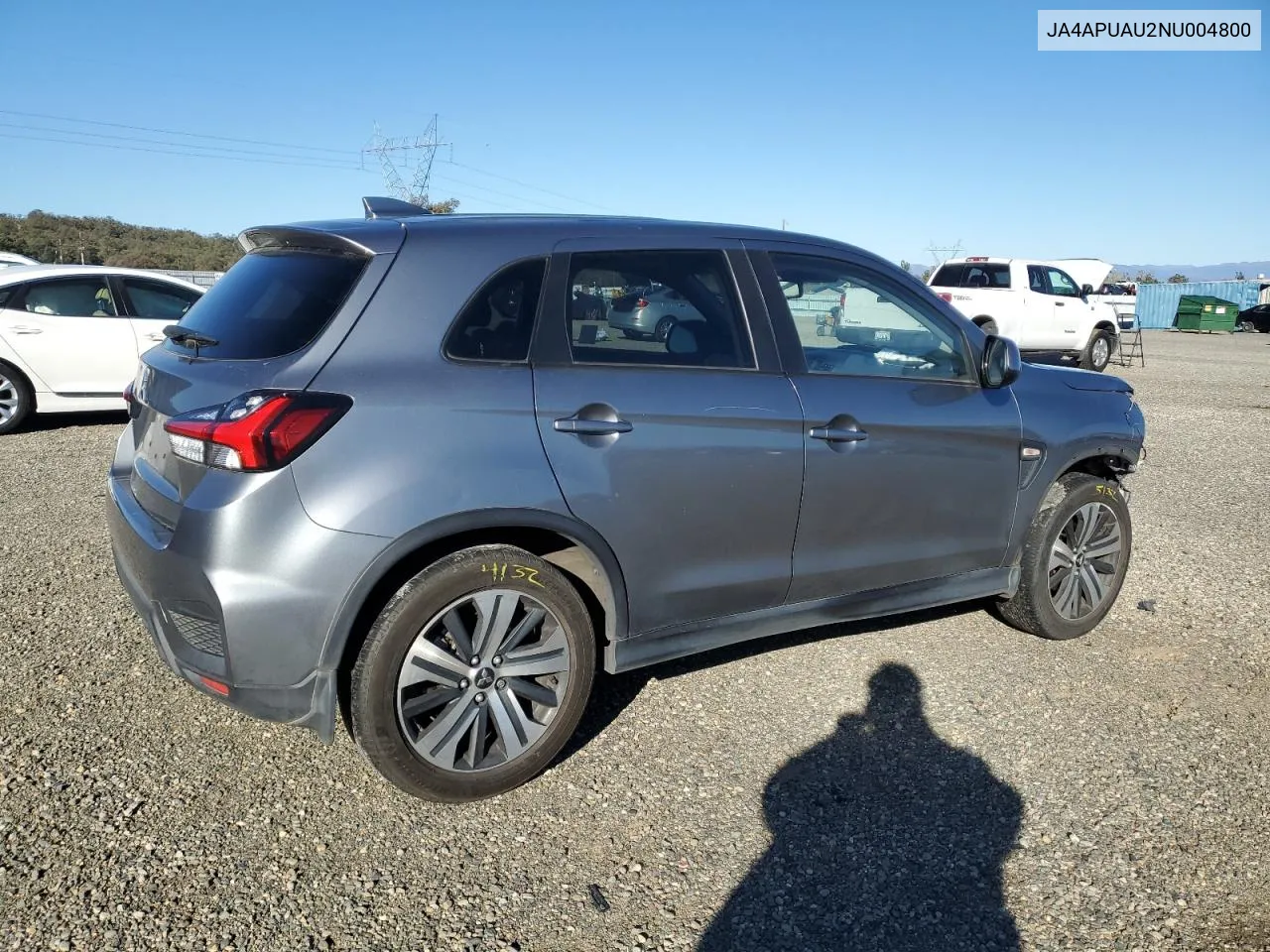 2022 Mitsubishi Outlander Sport Es VIN: JA4APUAU2NU004800 Lot: 79335364