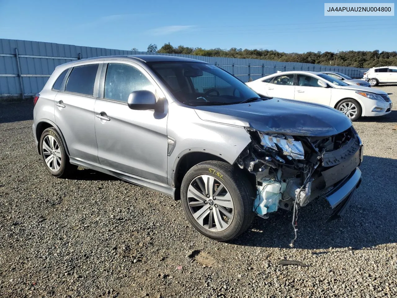 2022 Mitsubishi Outlander Sport Es VIN: JA4APUAU2NU004800 Lot: 79335364