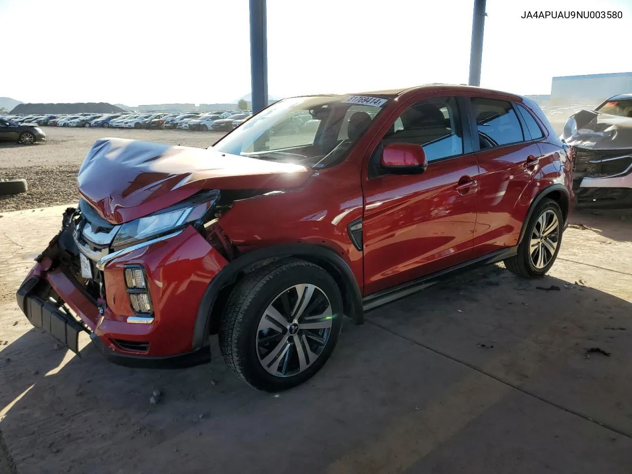 2022 Mitsubishi Outlander Sport Es VIN: JA4APUAU9NU003580 Lot: 81769414