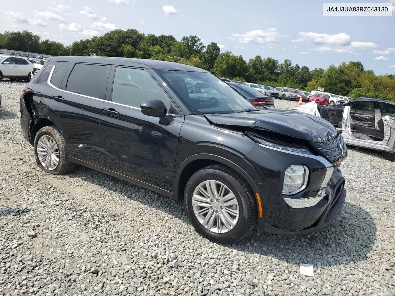 2024 Mitsubishi Outlander Es VIN: JA4J3UA83RZ043130 Lot: 70826794