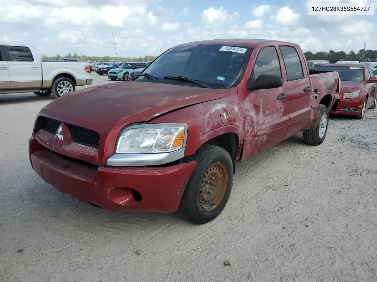 2006 Mitsubishi Raider Ls VIN: 1Z7HC28K36S554727 Lot: 78306874