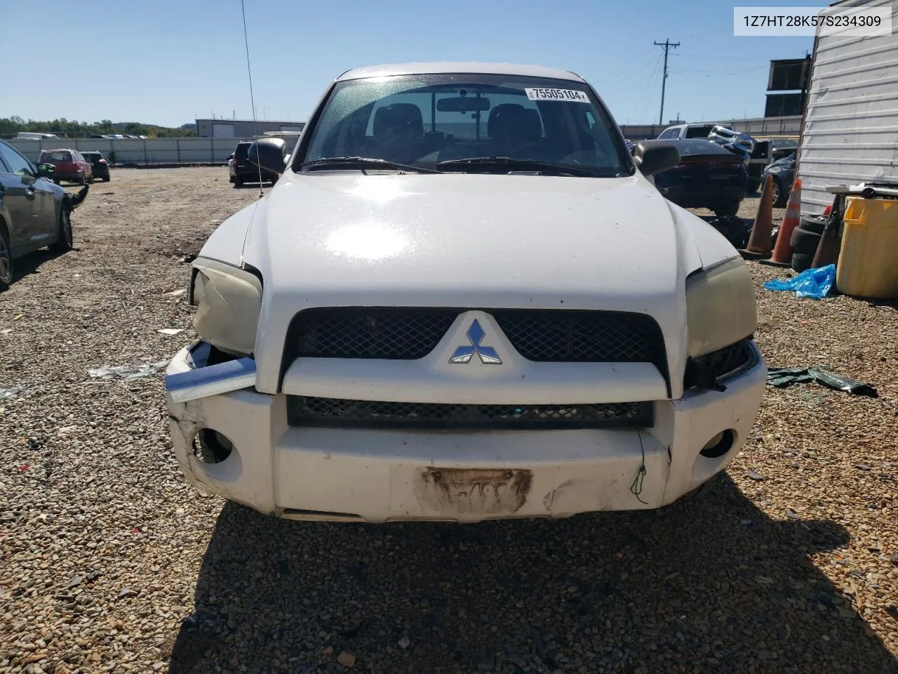 2007 Mitsubishi Raider Ls VIN: 1Z7HT28K57S234309 Lot: 75505104