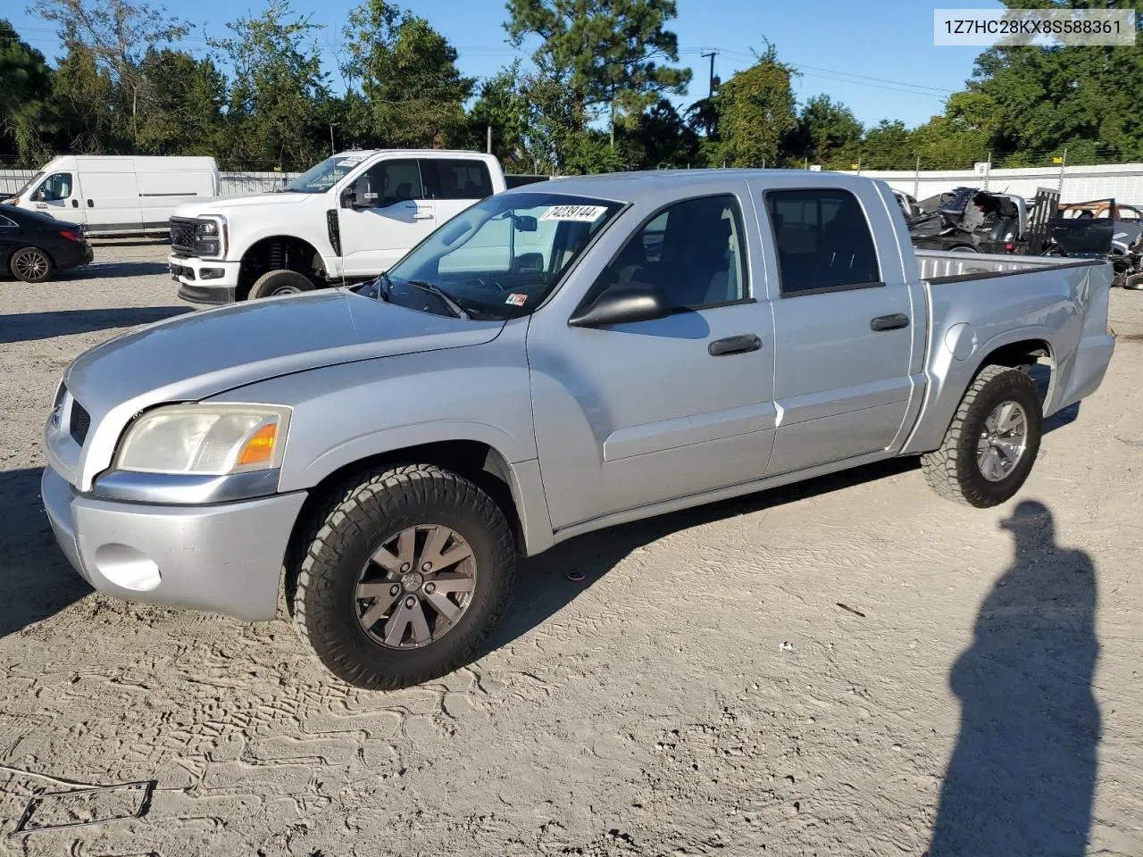 2008 Mitsubishi Raider Ls VIN: 1Z7HC28KX8S588361 Lot: 74239144