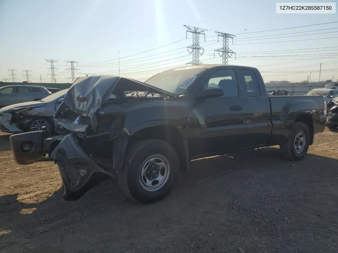 2008 Mitsubishi Raider Ls VIN: 1Z7HC22K28S587150 Lot: 75432264