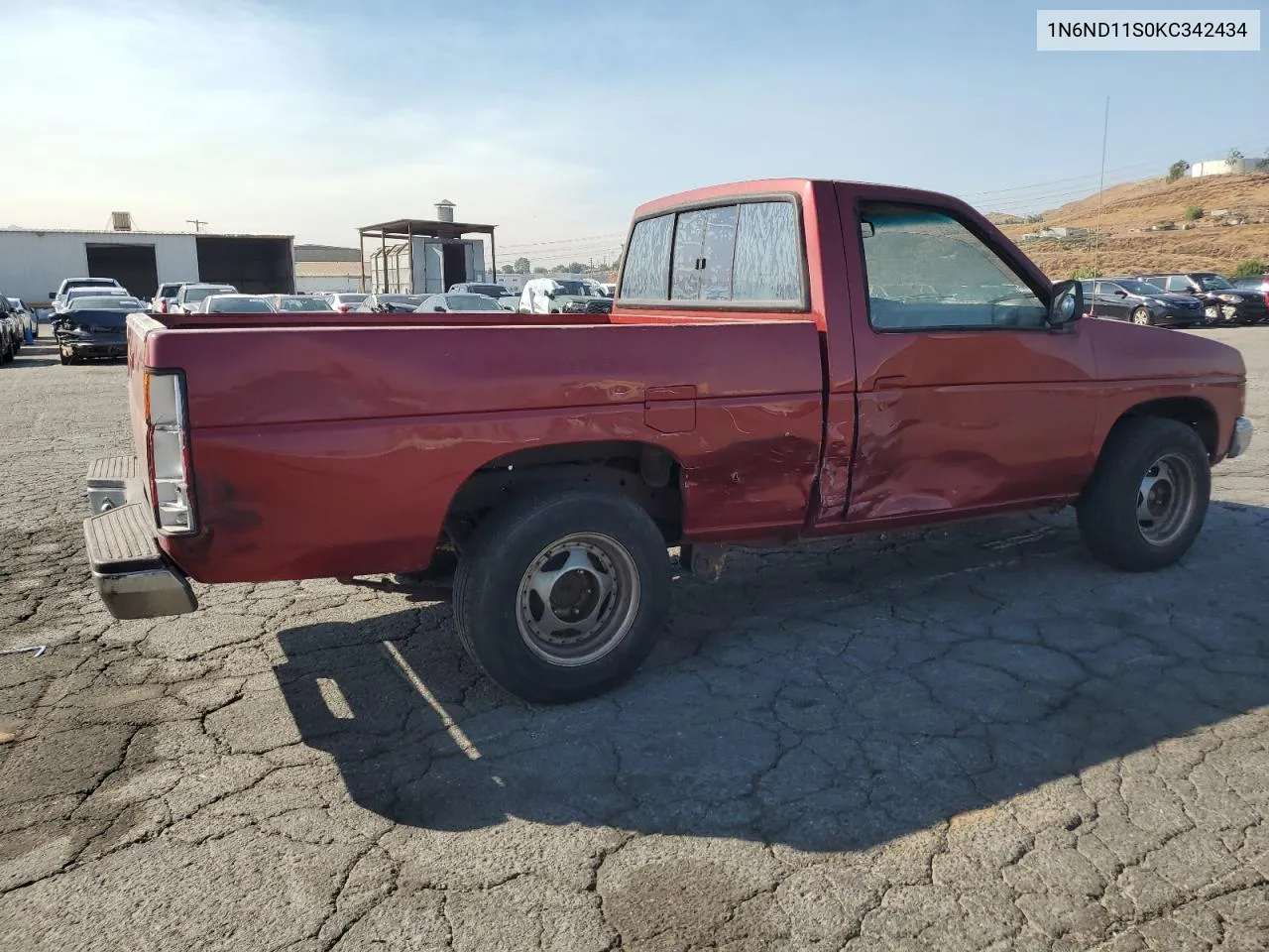 1989 Nissan D21 Short Bed VIN: 1N6ND11S0KC342434 Lot: 71089274