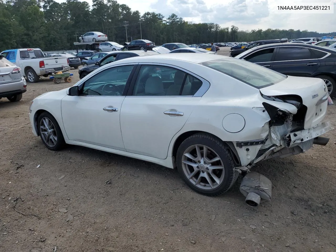 1N4AA5AP3EC451221 2014 Nissan Maxima S