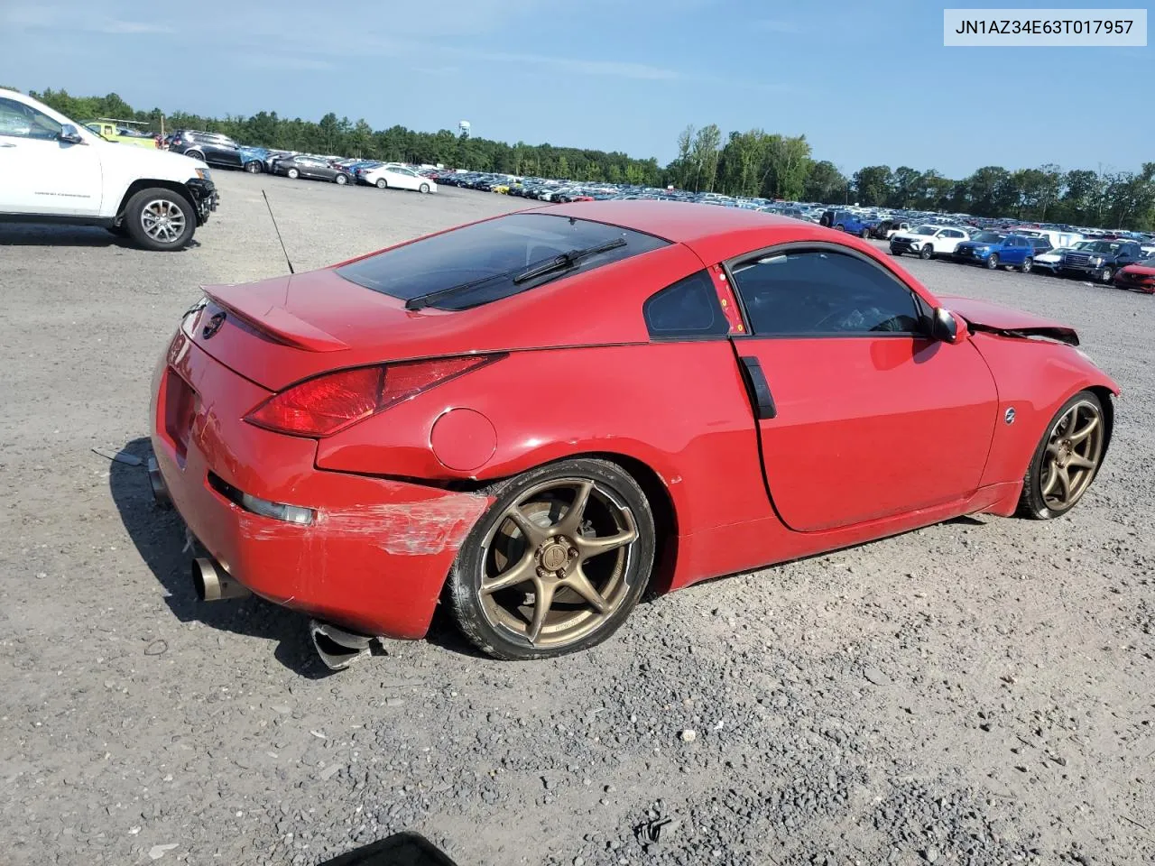 2003 Nissan 350Z Coupe VIN: JN1AZ34E63T017957 Lot: 67053774