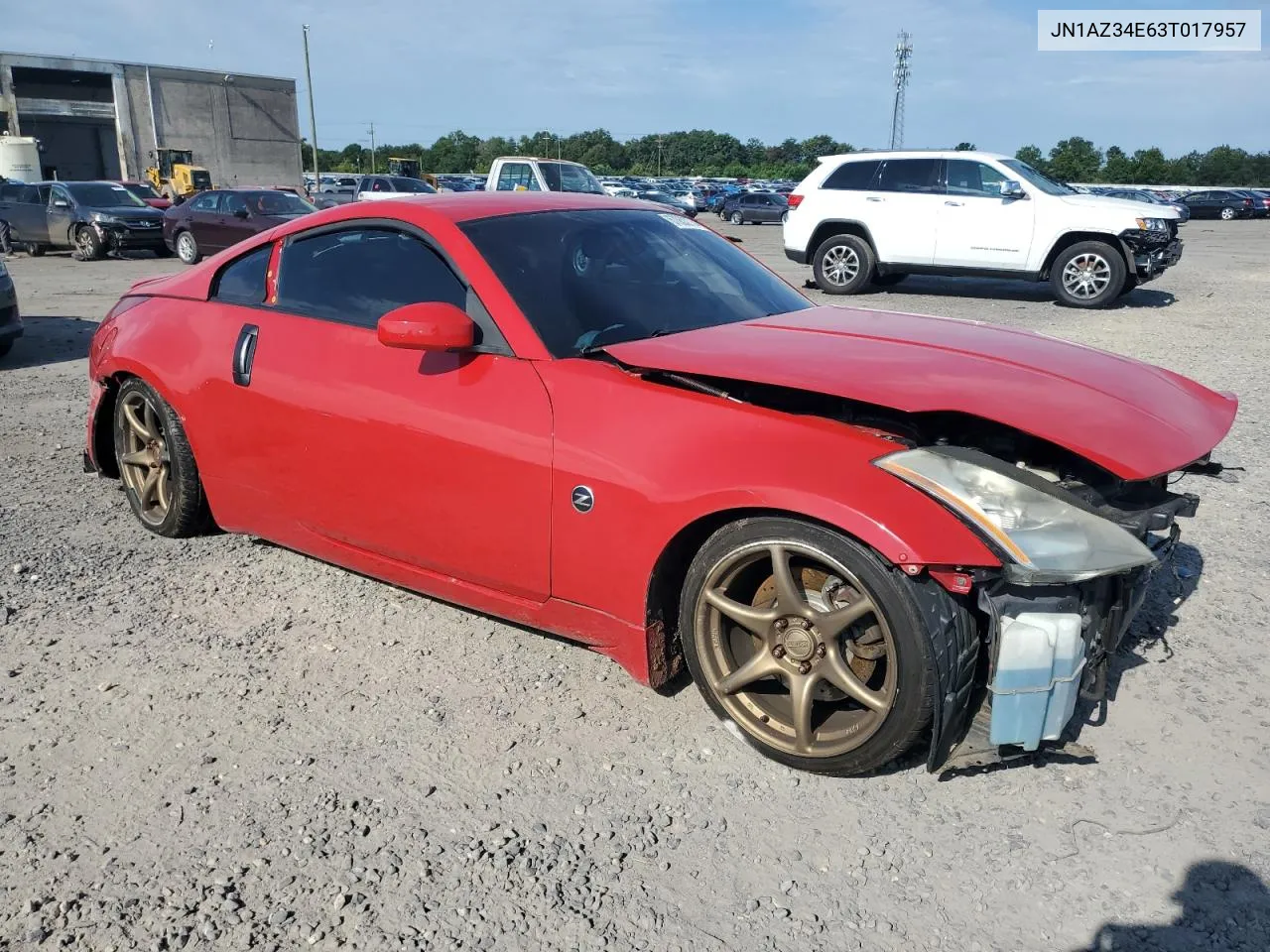 2003 Nissan 350Z Coupe VIN: JN1AZ34E63T017957 Lot: 67053774