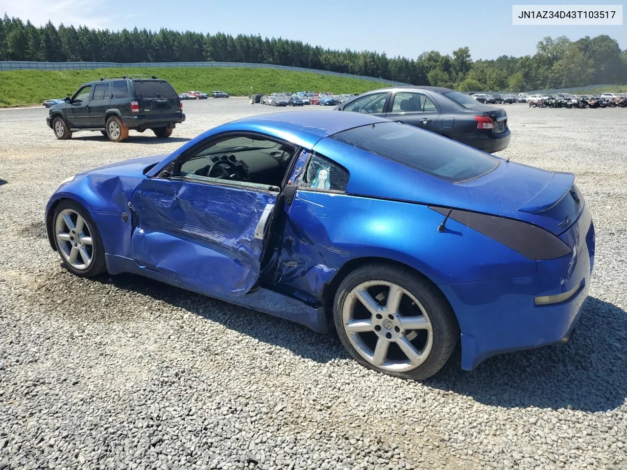 2003 Nissan 350Z Coupe VIN: JN1AZ34D43T103517 Lot: 68701524