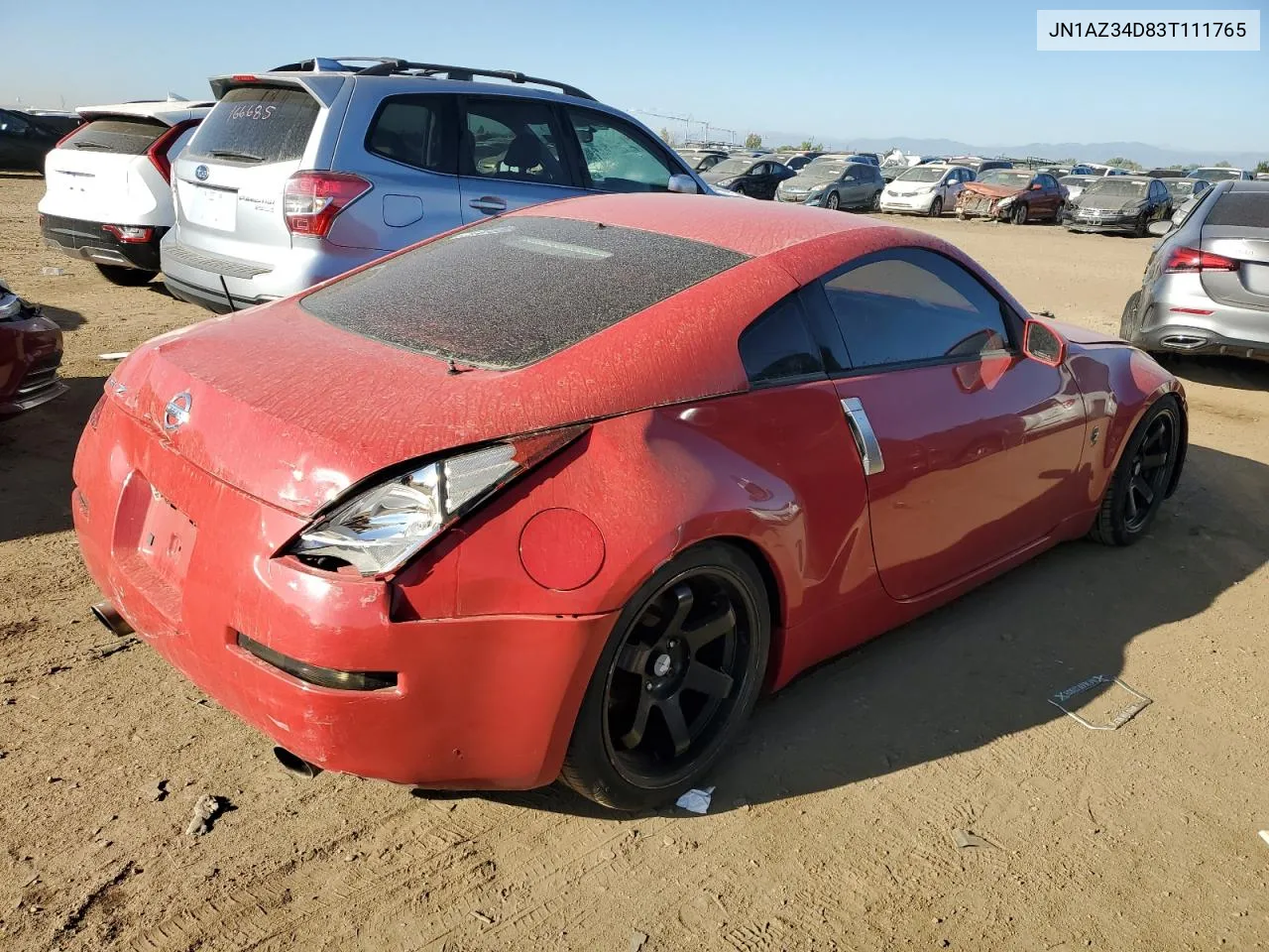 2003 Nissan 350Z Coupe VIN: JN1AZ34D83T111765 Lot: 71740864