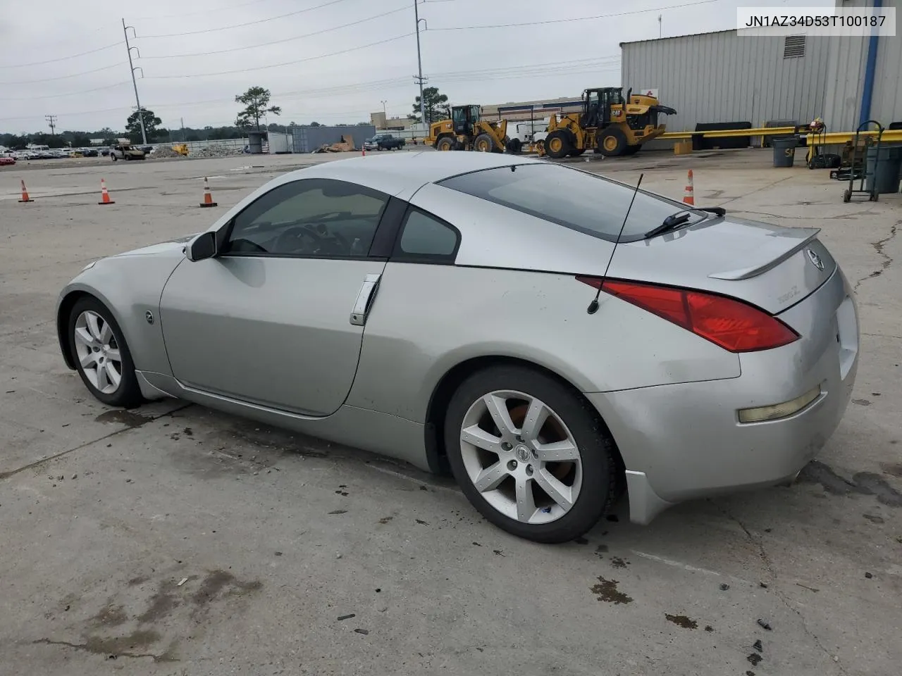 2003 Nissan 350Z Coupe VIN: JN1AZ34D53T100187 Lot: 71758664