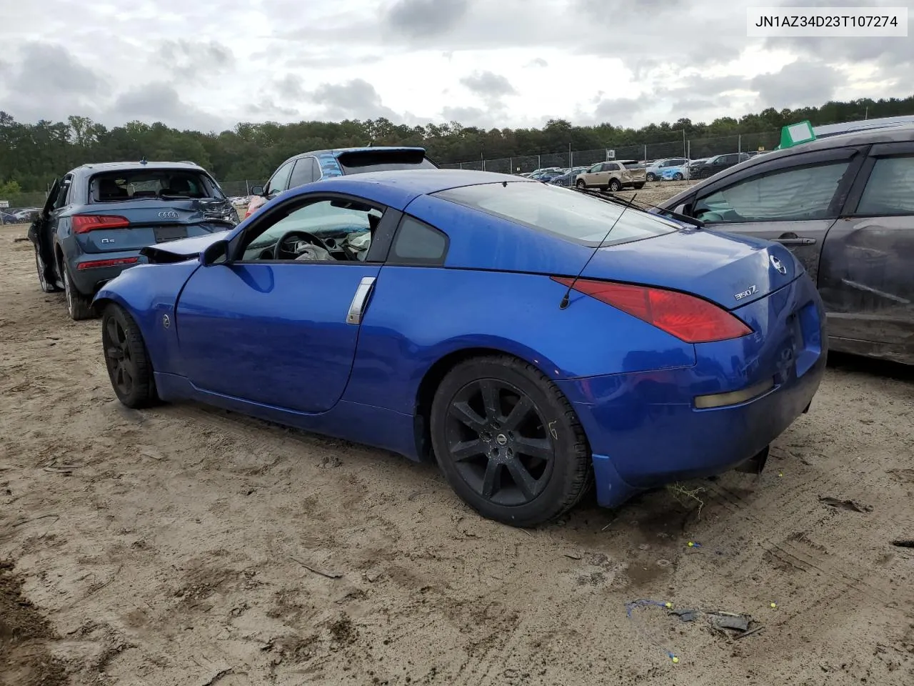 2003 Nissan 350Z Coupe VIN: JN1AZ34D23T107274 Lot: 72794154