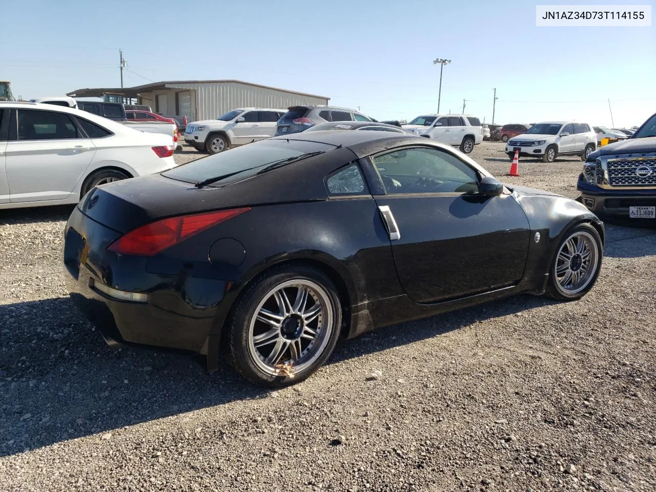 2003 Nissan 350Z Coupe VIN: JN1AZ34D73T114155 Lot: 72976334