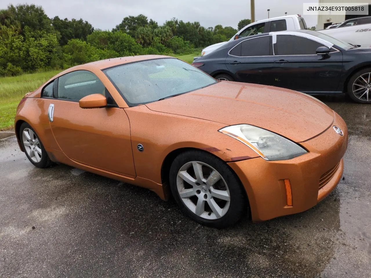 2003 Nissan 350Z Coupe VIN: JN1AZ34E93T005818 Lot: 74360084