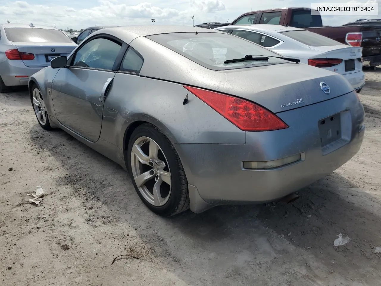 2003 Nissan 350Z Coupe VIN: JN1AZ34E03T013404 Lot: 76139084