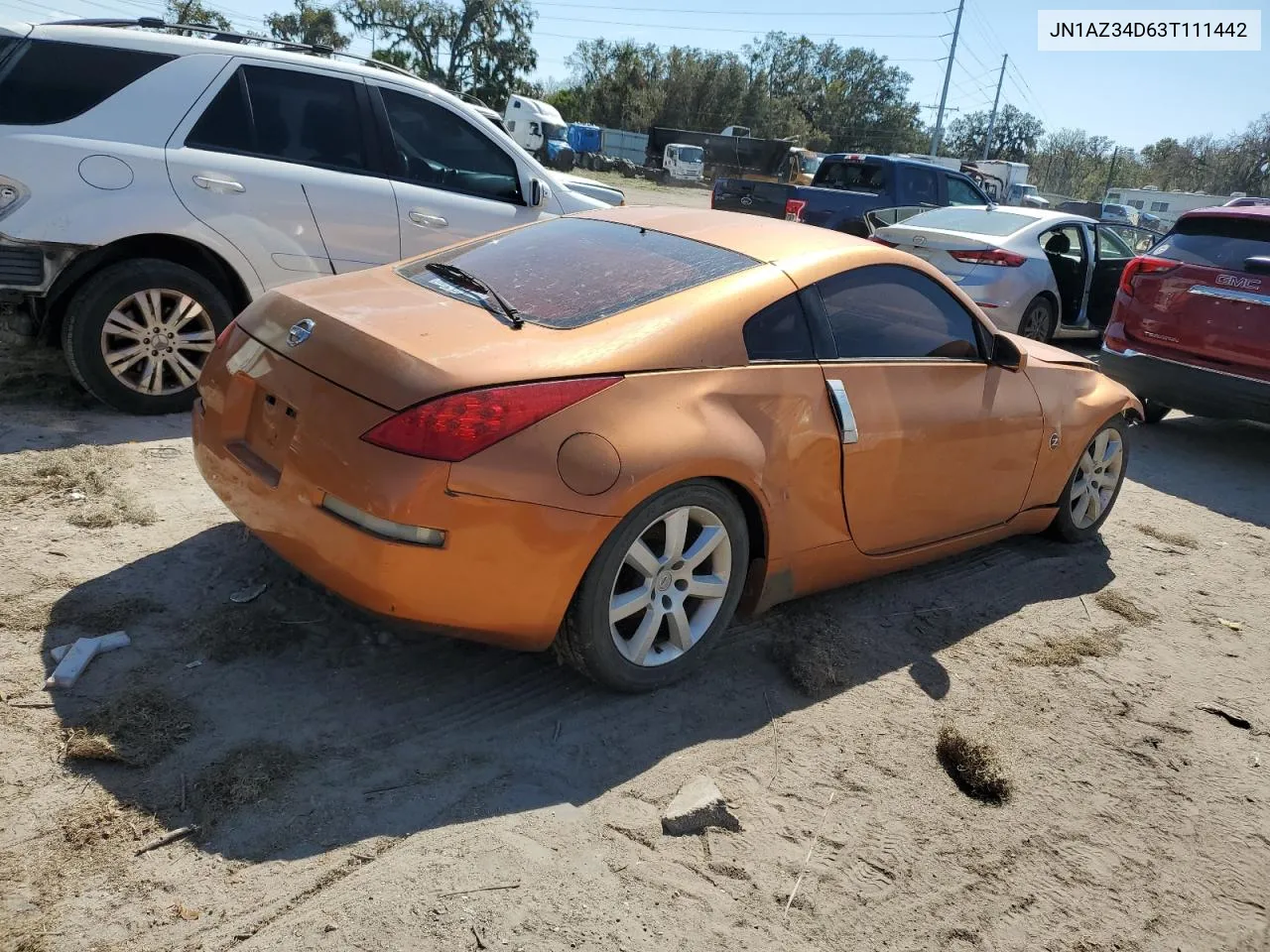 2003 Nissan 350Z Coupe VIN: JN1AZ34D63T111442 Lot: 77947144