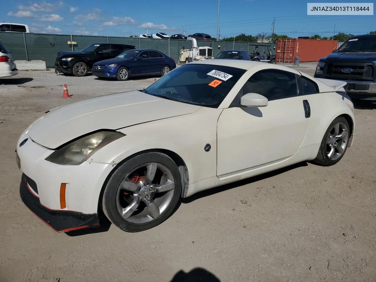 2003 Nissan 350Z Coupe VIN: JN1AZ34D13T118444 Lot: 78004754