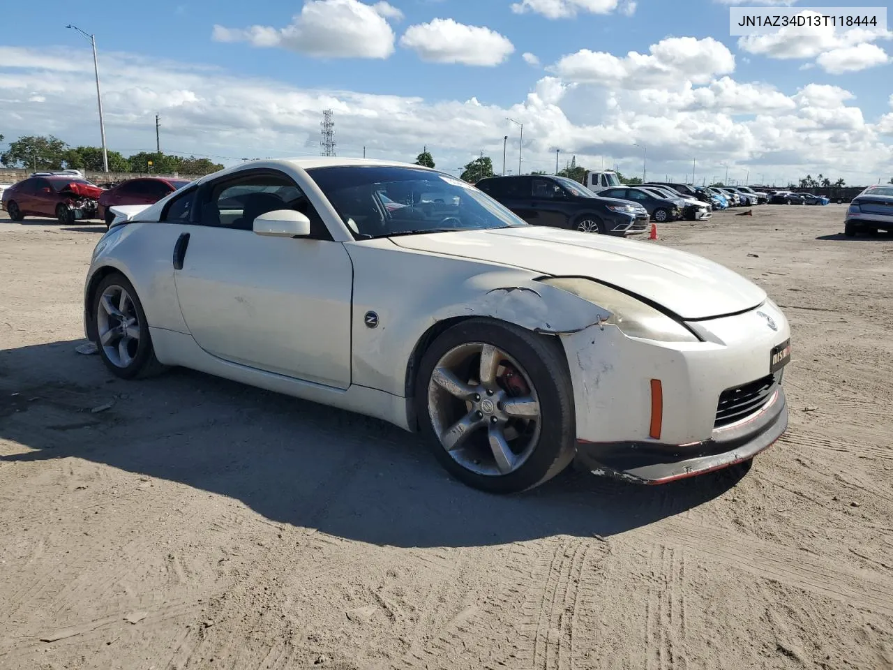 2003 Nissan 350Z Coupe VIN: JN1AZ34D13T118444 Lot: 78004754