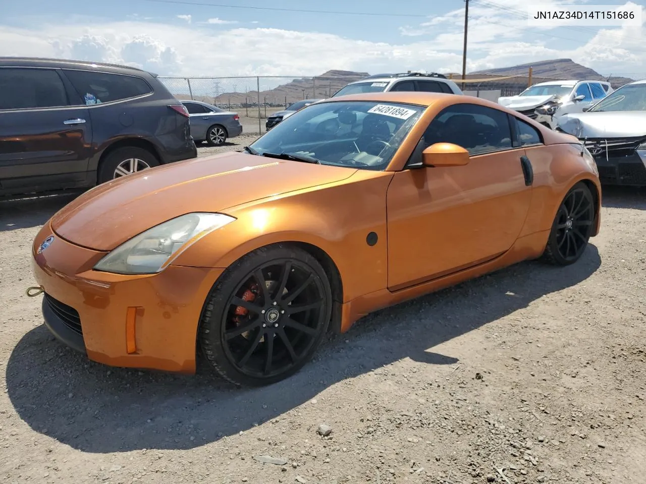 2004 Nissan 350Z Coupe VIN: JN1AZ34D14T151686 Lot: 64281894