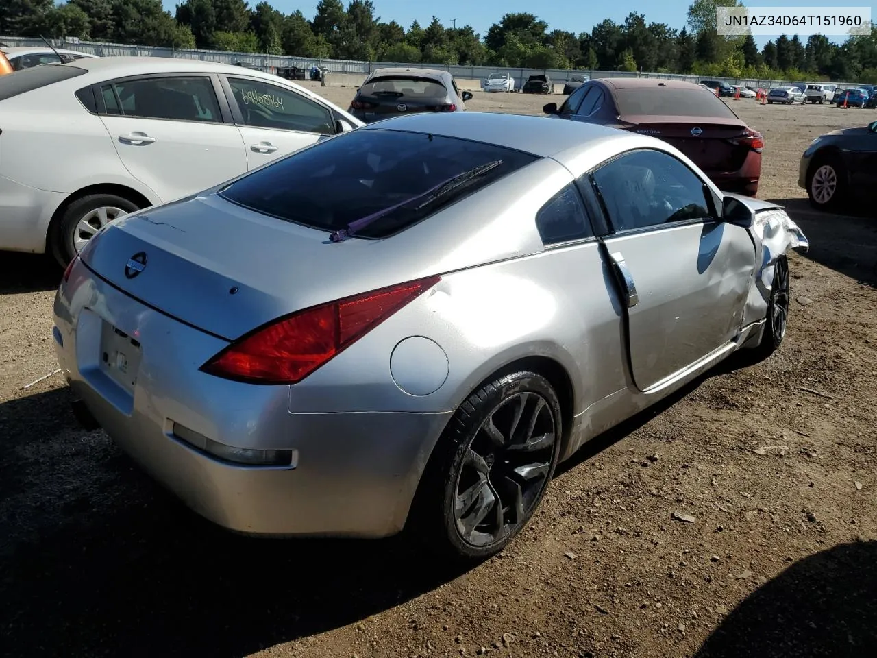 JN1AZ34D64T151960 2004 Nissan 350Z Coupe