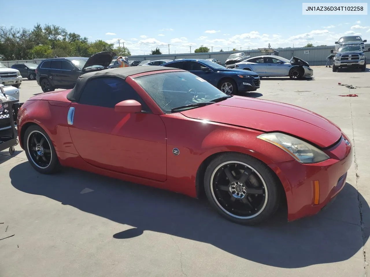 2004 Nissan 350Z Roadster VIN: JN1AZ36D34T102258 Lot: 71030624