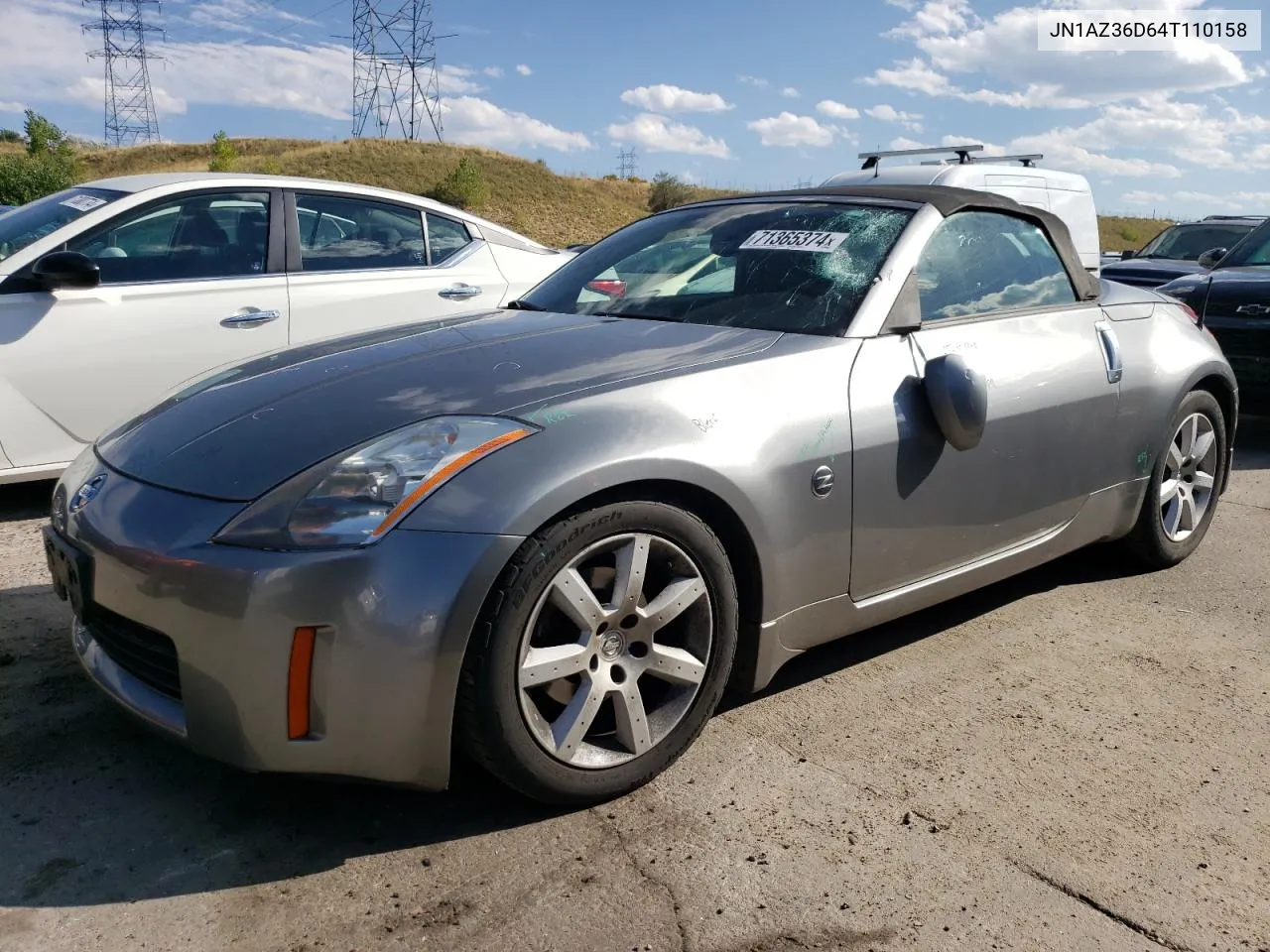 2004 Nissan 350Z Roadster VIN: JN1AZ36D64T110158 Lot: 71365374