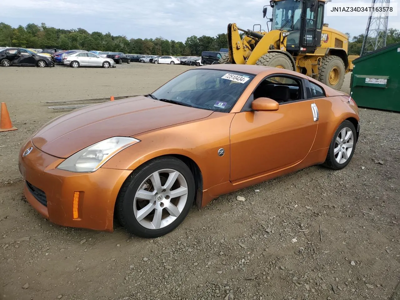 2004 Nissan 350Z Coupe VIN: JN1AZ34D34T163578 Lot: 72510434