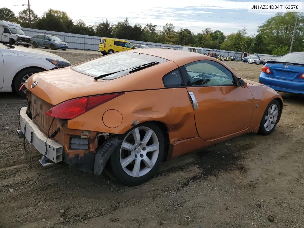 2004 Nissan 350Z Coupe VIN: JN1AZ34D34T163578 Lot: 72510434