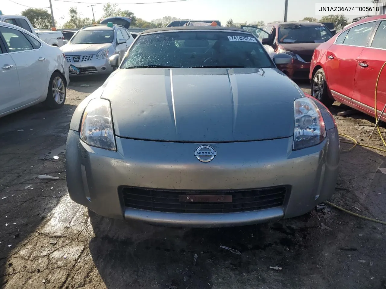 2004 Nissan 350Z Roadster VIN: JN1AZ36A74T005618 Lot: 74782064