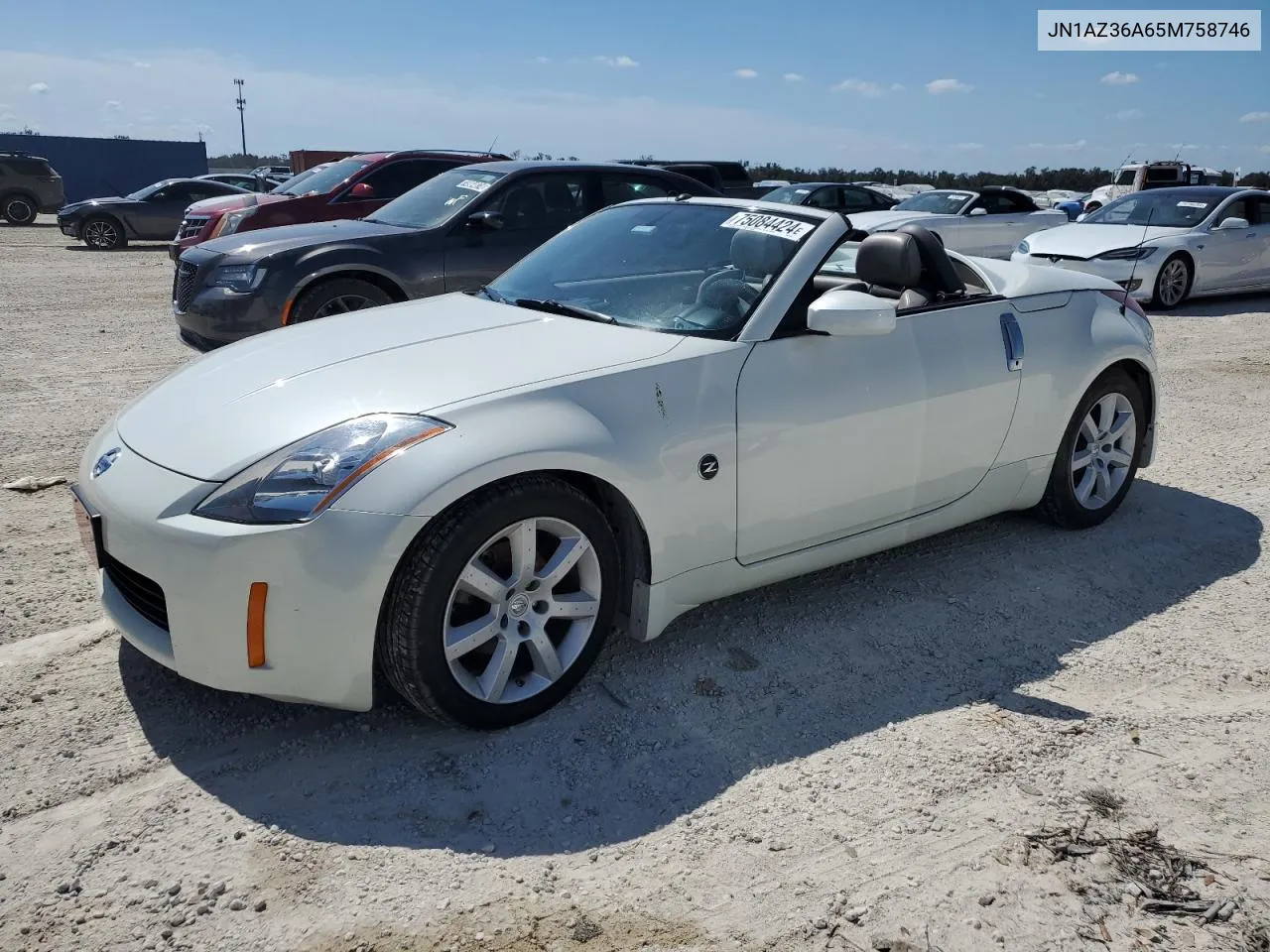 2005 Nissan 350Z Roadster VIN: JN1AZ36A65M758746 Lot: 75084424