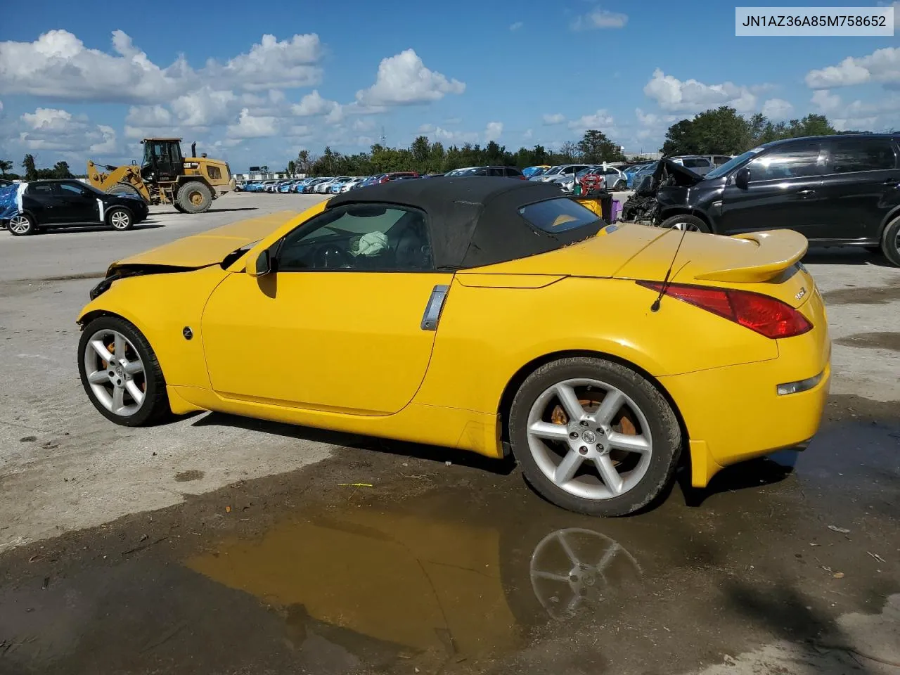 2005 Nissan 350Z Roadster VIN: JN1AZ36A85M758652 Lot: 77119234