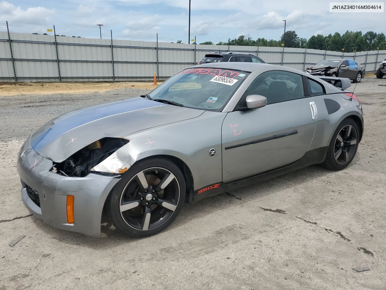 2006 Nissan 350Z Coupe VIN: JN1AZ34D16M304614 Lot: 63096534